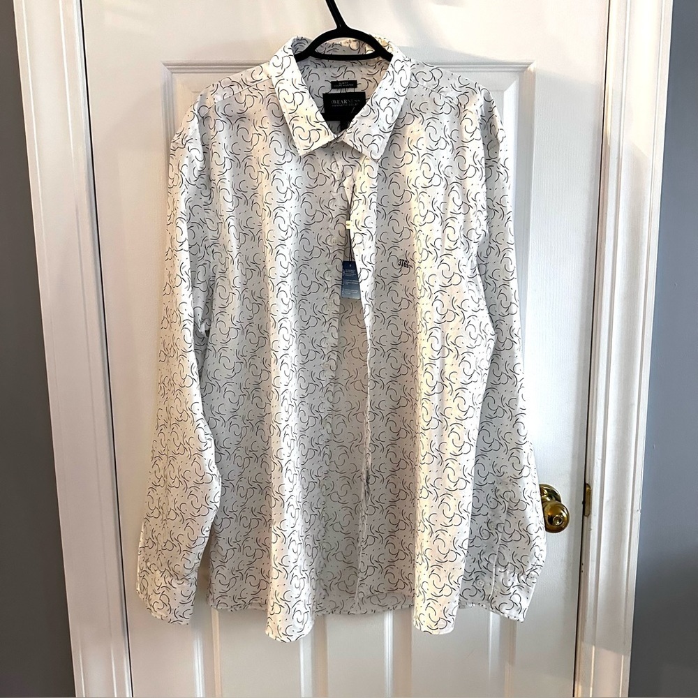 NWT Awearness Kenneth Cole Slim Fit Dress Shirt 3XL